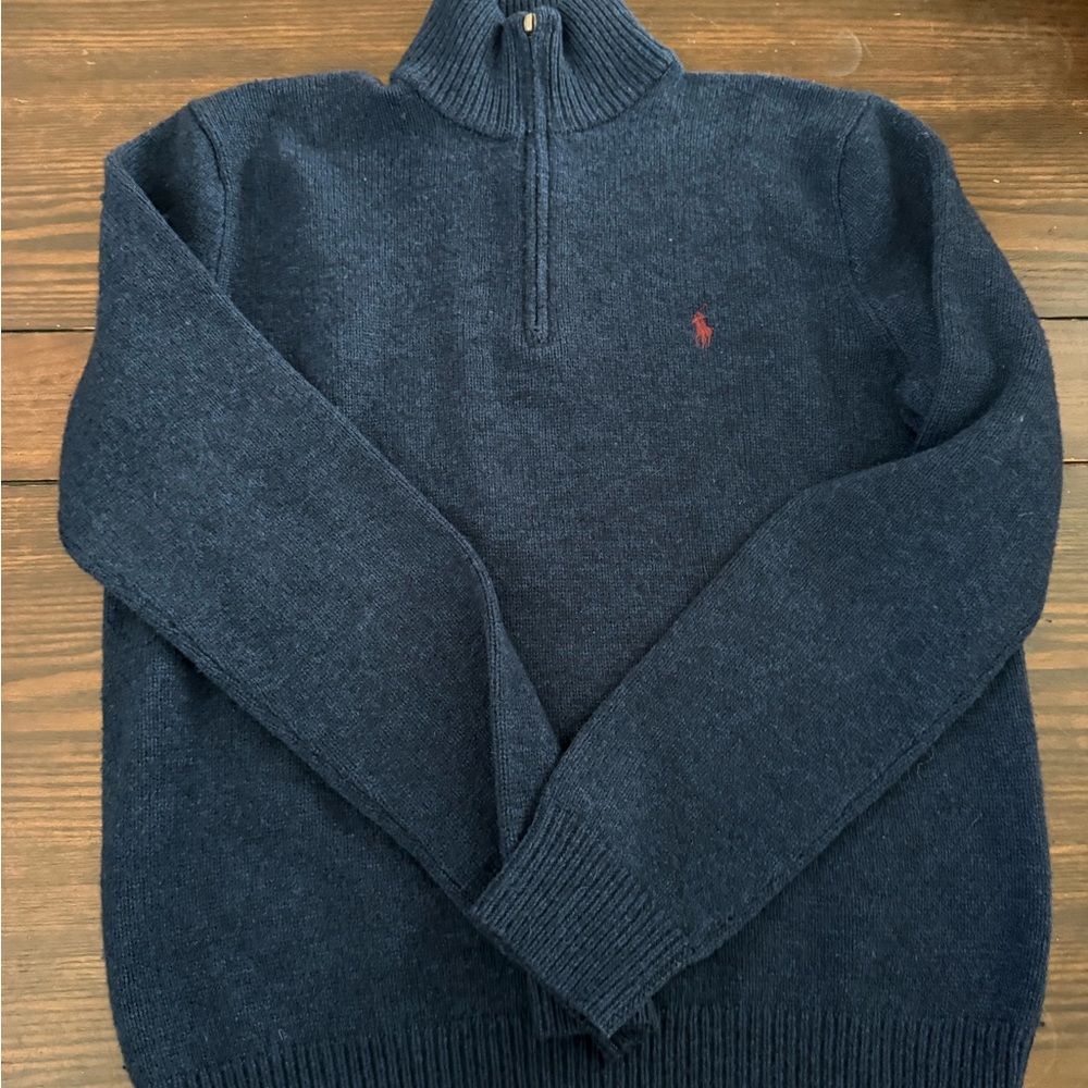Ralph Lauren Men's Dark Blue Half-Zip Sweater